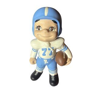 Vintage Ceramic Figurine Football Player From 70's Hand Painted #77 11inch